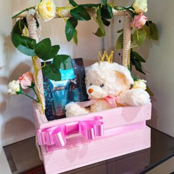 Caja decorada con oso